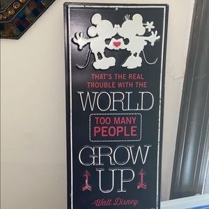Disney Mickey and Minnie metal sign